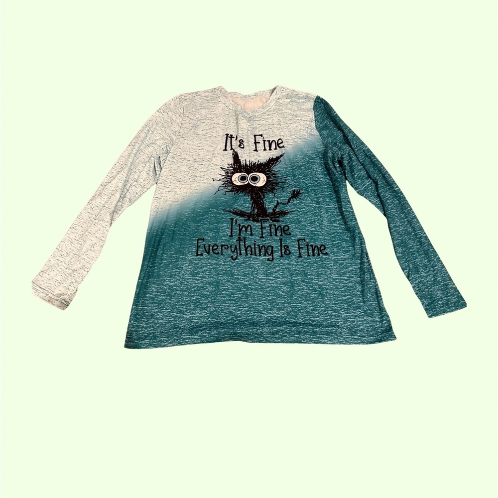 Kids Long Sleeve Shirt - Teal and Gray